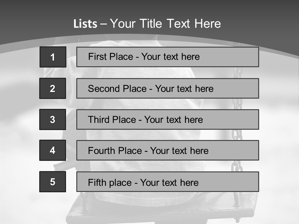 Reserved Alone Back PowerPoint Template