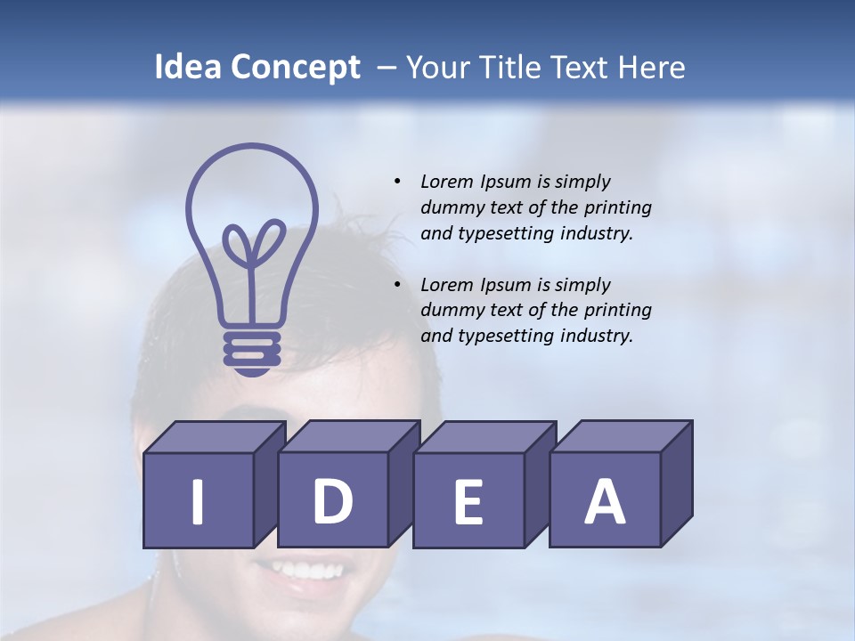 Happy Person Athlete PowerPoint Template