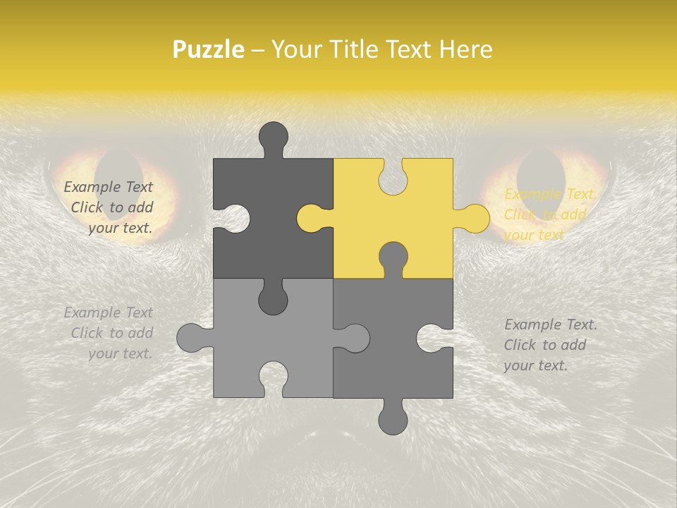 Pussy Purr Lovable PowerPoint Template