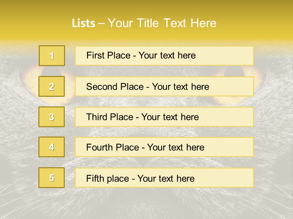 Pussy Purr Lovable PowerPoint Template