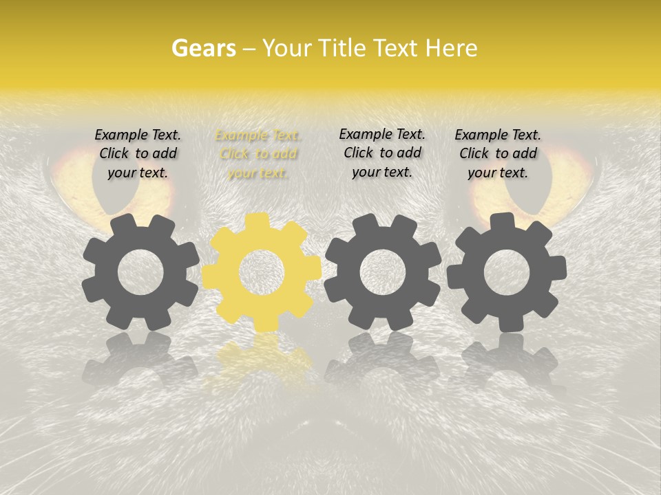 Pussy Purr Lovable PowerPoint Template