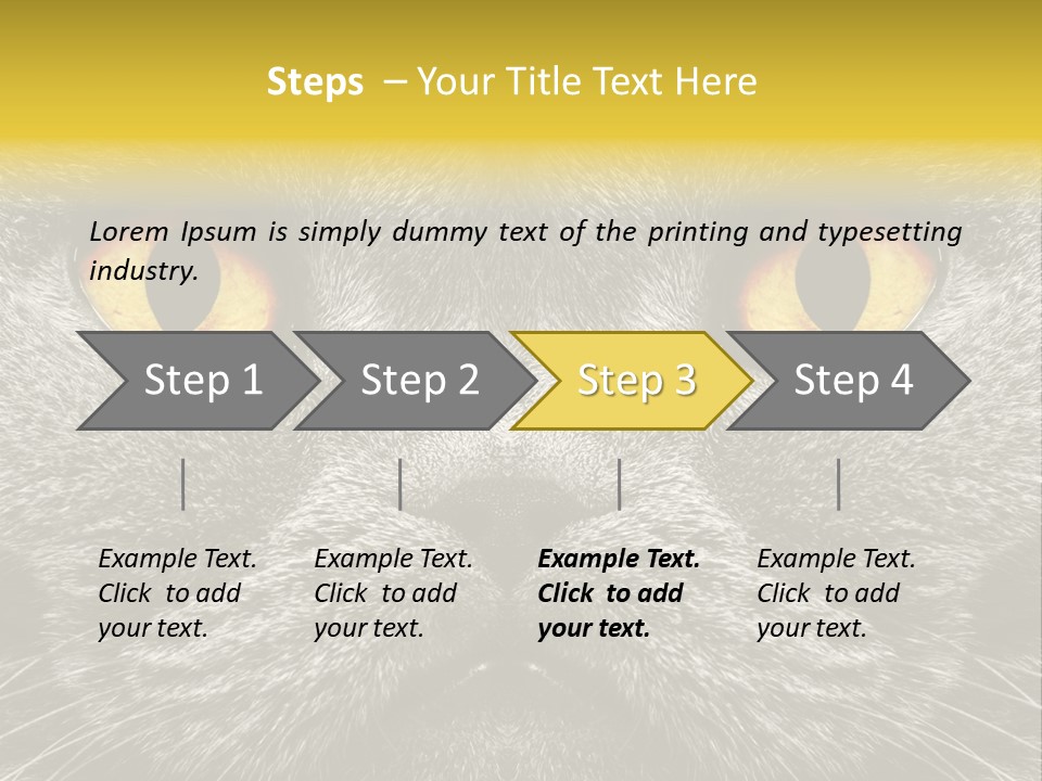 Pussy Purr Lovable PowerPoint Template
