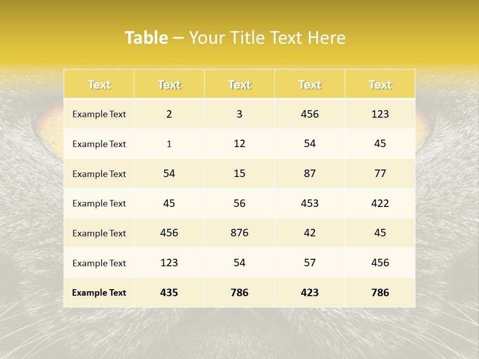 Pussy Purr Lovable PowerPoint Template