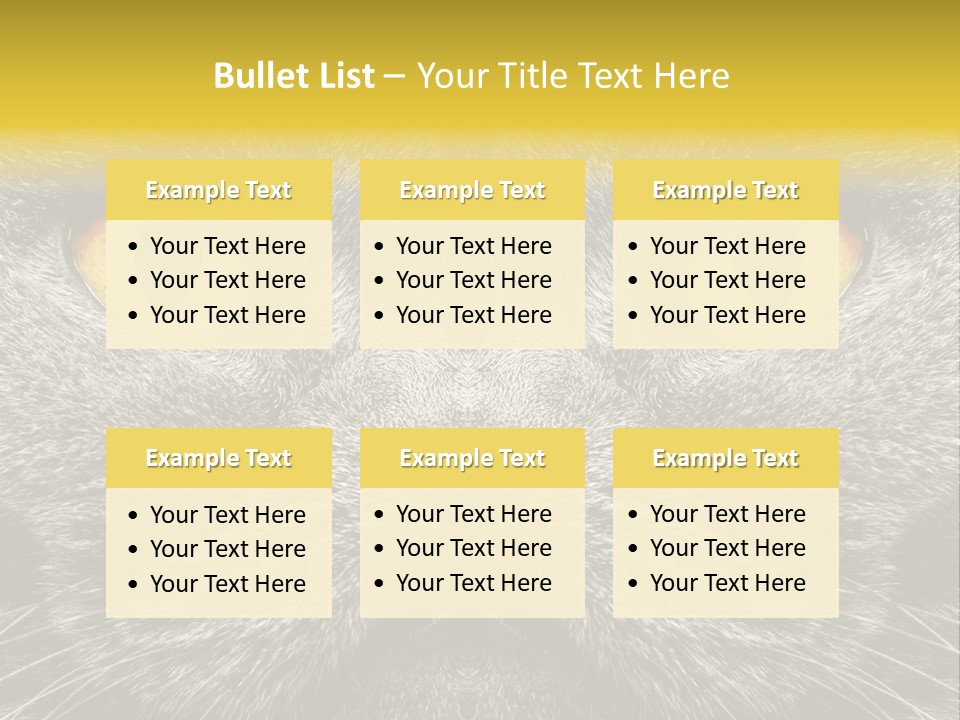 Pussy Purr Lovable PowerPoint Template