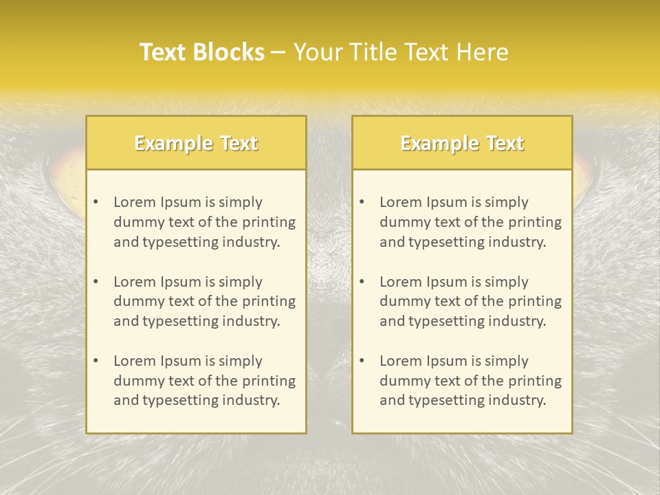 Pussy Purr Lovable PowerPoint Template