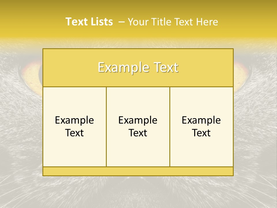 Pussy Purr Lovable PowerPoint Template