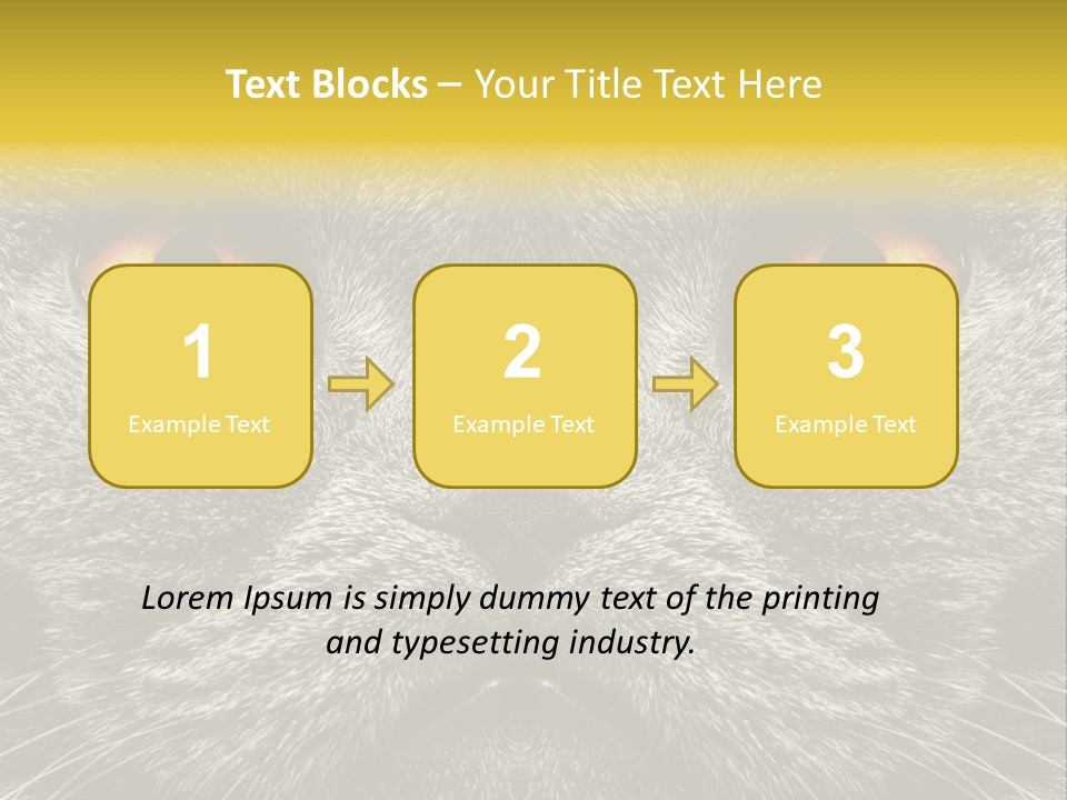 Pussy Purr Lovable PowerPoint Template