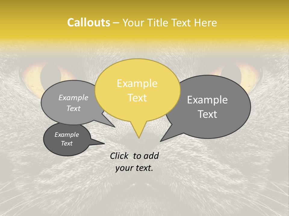 Pussy Purr Lovable PowerPoint Template