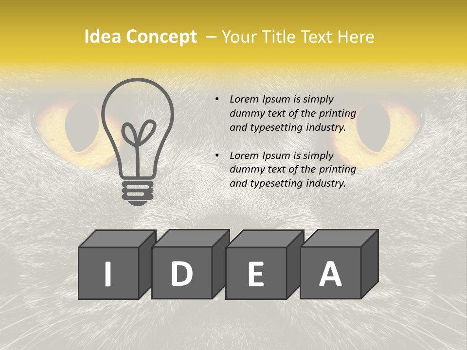 Pussy Purr Lovable PowerPoint Template