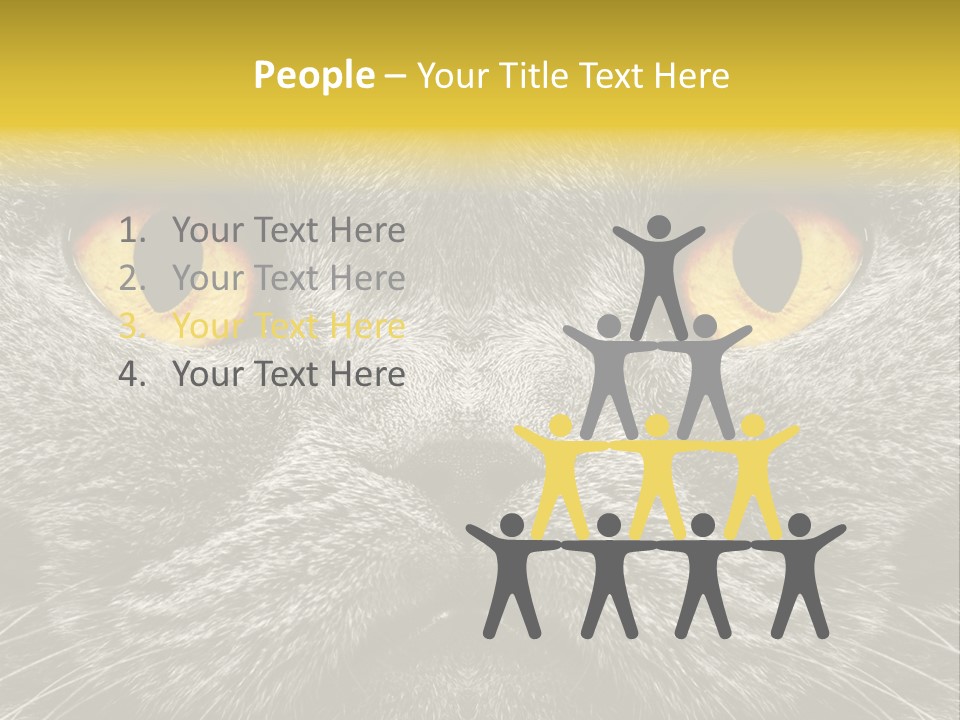 Pussy Purr Lovable PowerPoint Template