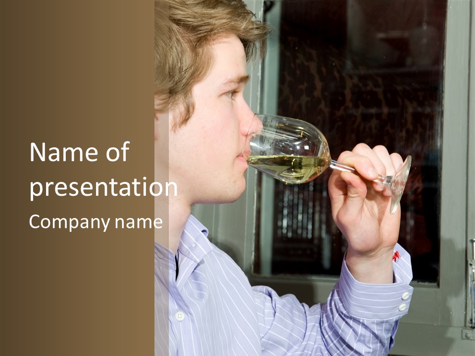 White Alcohol Profile PowerPoint Template