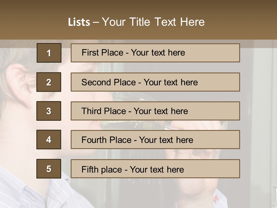 White Alcohol Profile PowerPoint Template