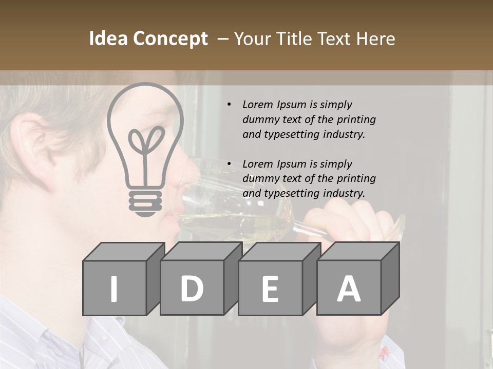 White Alcohol Profile PowerPoint Template