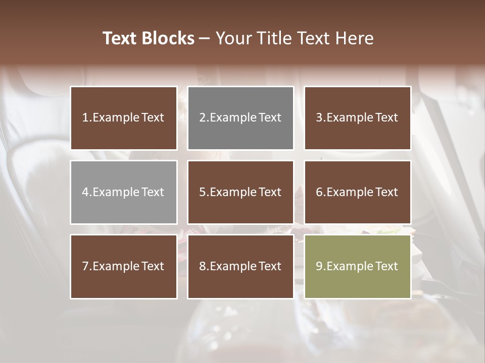 A Little Girl Sitting In An Airplane Eating A Meal PowerPoint Template