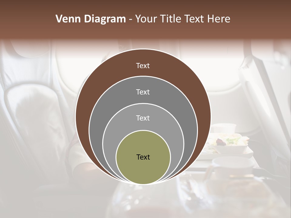 A Little Girl Sitting In An Airplane Eating A Meal PowerPoint Template