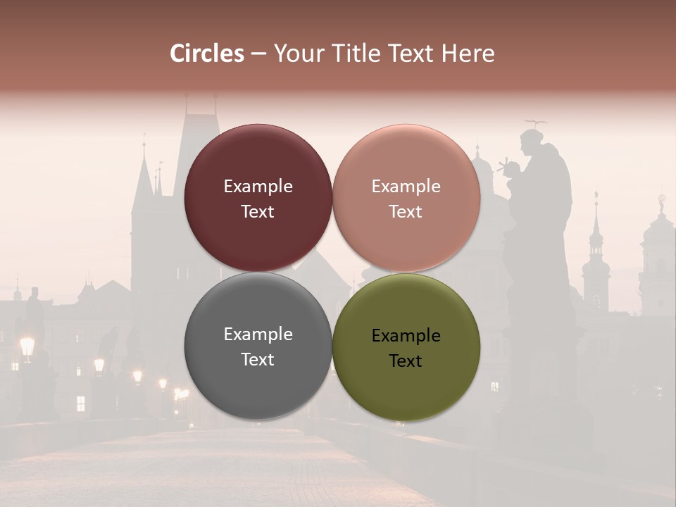 A Bridge That Has A Statue On Top Of It PowerPoint Template