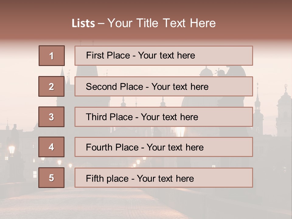 A Bridge That Has A Statue On Top Of It PowerPoint Template