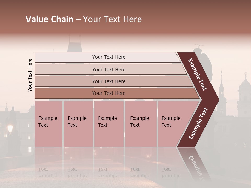 A Bridge That Has A Statue On Top Of It PowerPoint Template