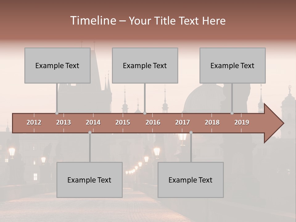 A Bridge That Has A Statue On Top Of It PowerPoint Template