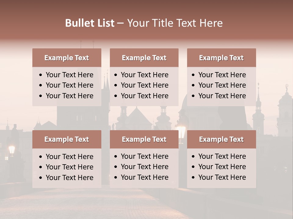 A Bridge That Has A Statue On Top Of It PowerPoint Template