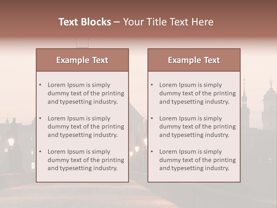 A Bridge That Has A Statue On Top Of It PowerPoint Template