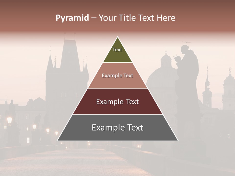 A Bridge That Has A Statue On Top Of It PowerPoint Template
