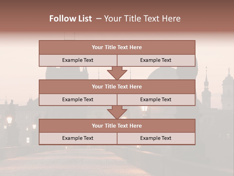 A Bridge That Has A Statue On Top Of It PowerPoint Template