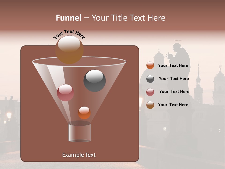 A Bridge That Has A Statue On Top Of It PowerPoint Template