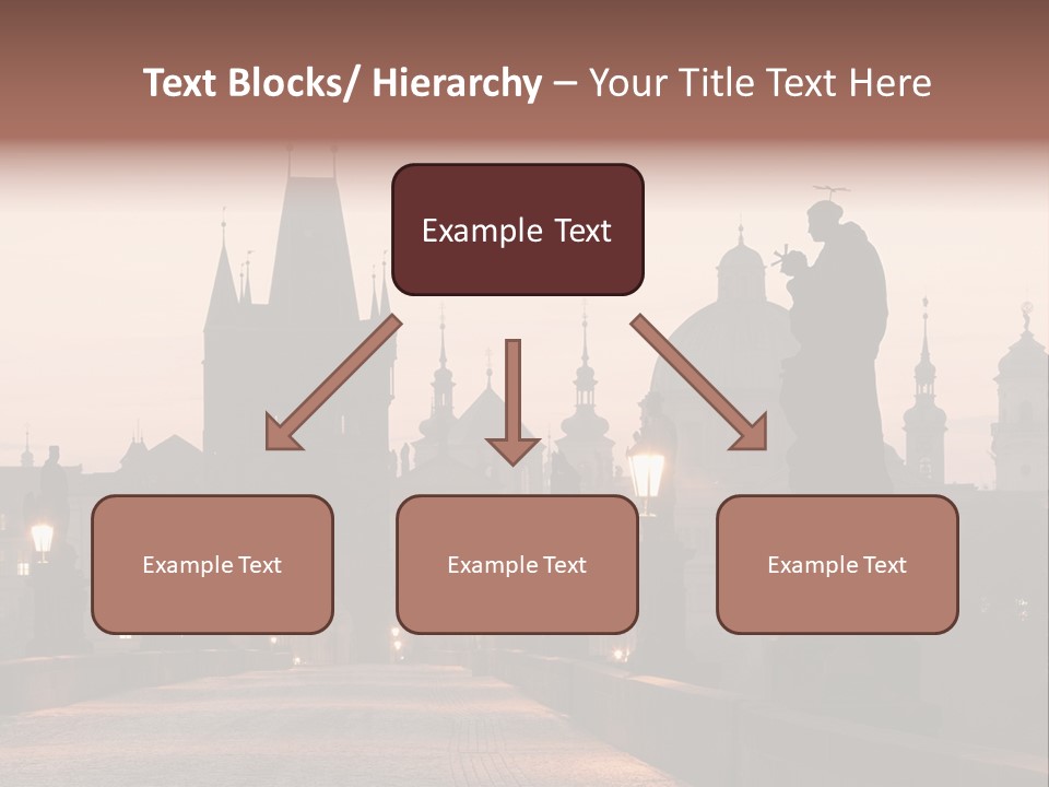 A Bridge That Has A Statue On Top Of It PowerPoint Template