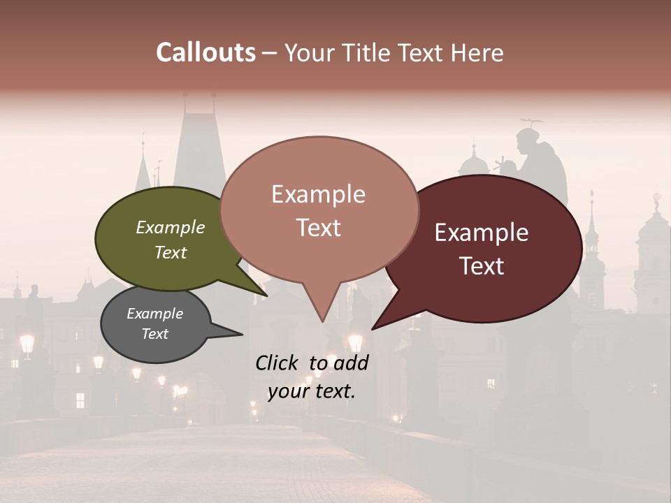 A Bridge That Has A Statue On Top Of It PowerPoint Template