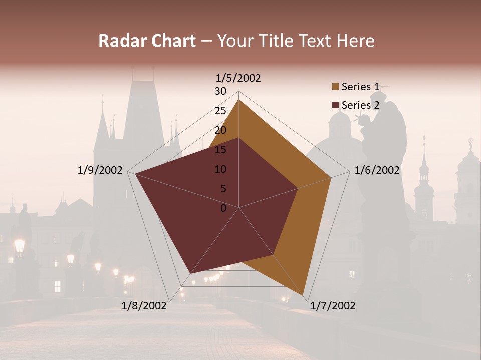 A Bridge That Has A Statue On Top Of It PowerPoint Template