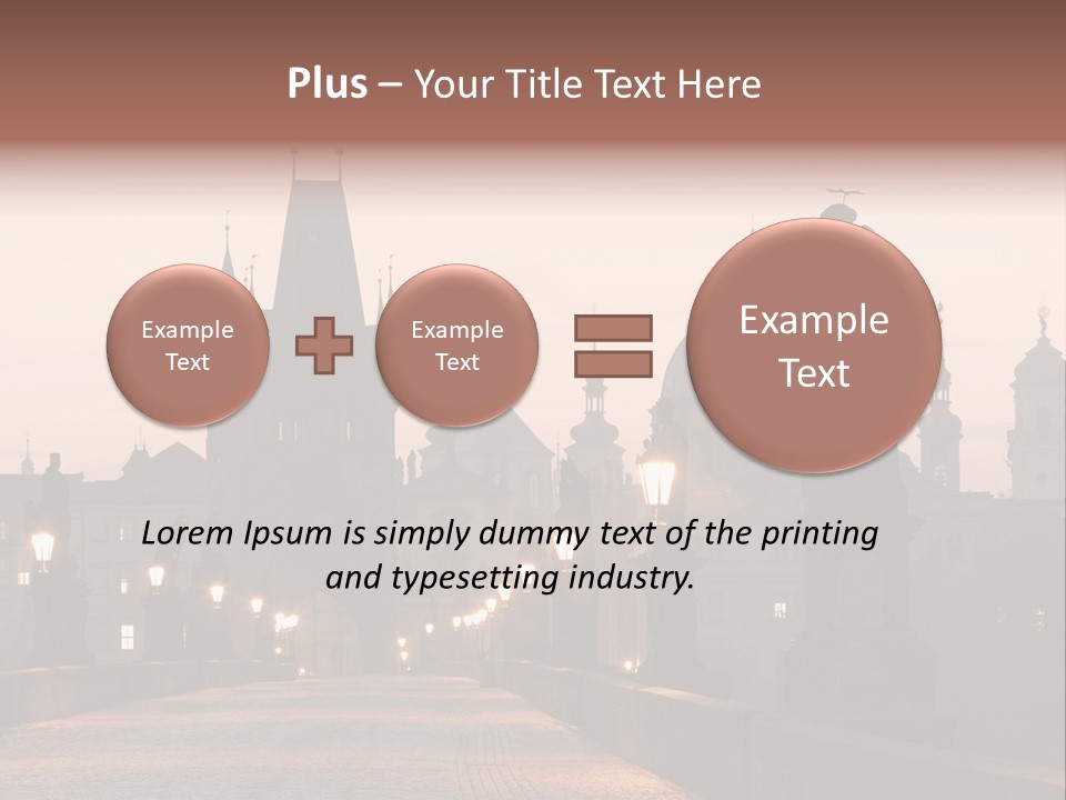 A Bridge That Has A Statue On Top Of It PowerPoint Template