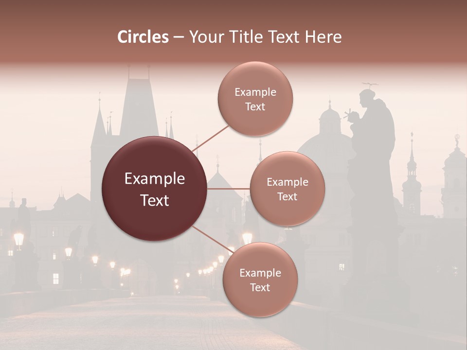 A Bridge That Has A Statue On Top Of It PowerPoint Template