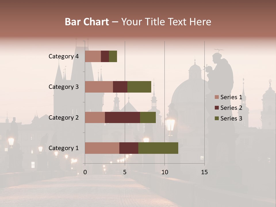 A Bridge That Has A Statue On Top Of It PowerPoint Template