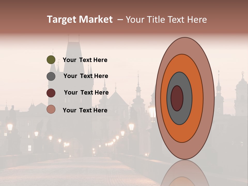 A Bridge That Has A Statue On Top Of It PowerPoint Template