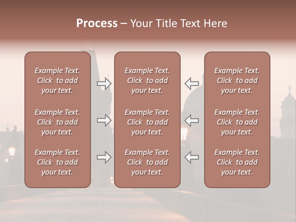 A Bridge That Has A Statue On Top Of It PowerPoint Template