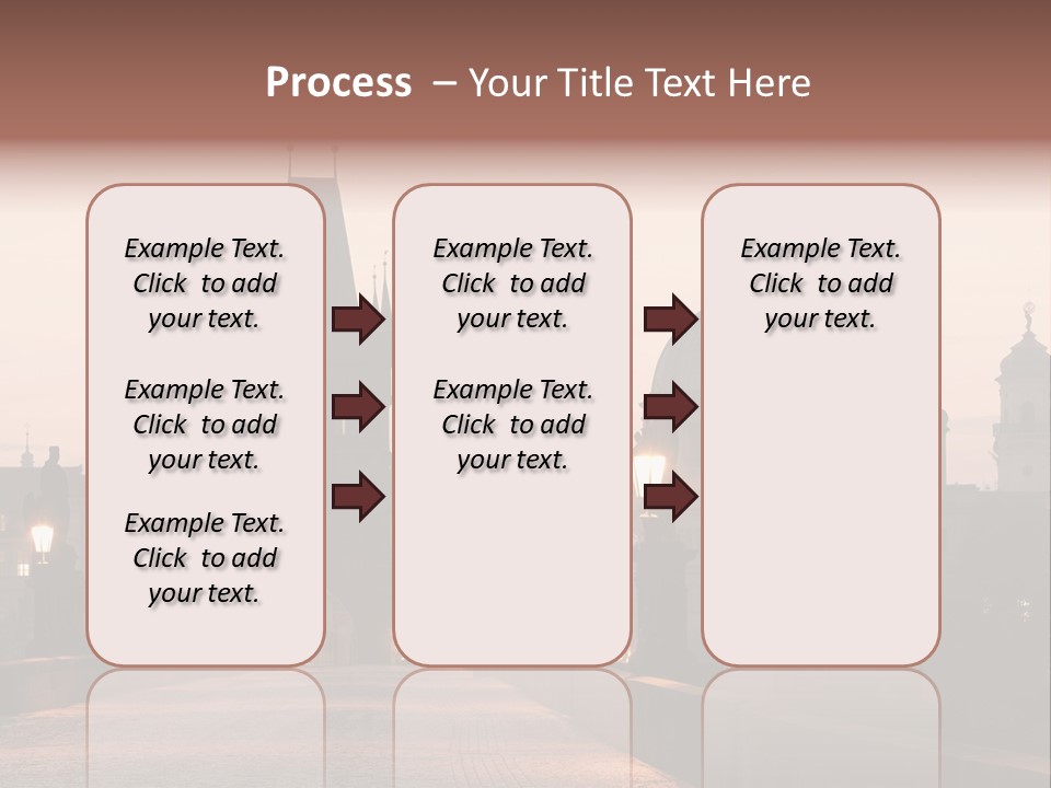 A Bridge That Has A Statue On Top Of It PowerPoint Template