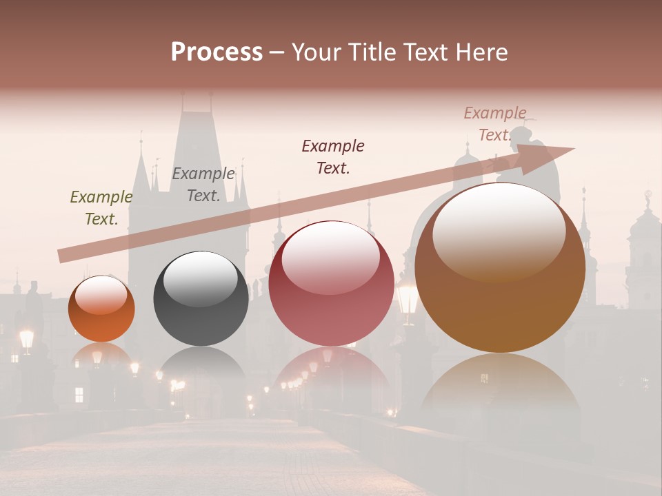 A Bridge That Has A Statue On Top Of It PowerPoint Template