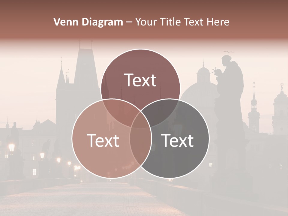 A Bridge That Has A Statue On Top Of It PowerPoint Template