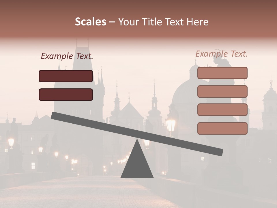 A Bridge That Has A Statue On Top Of It PowerPoint Template