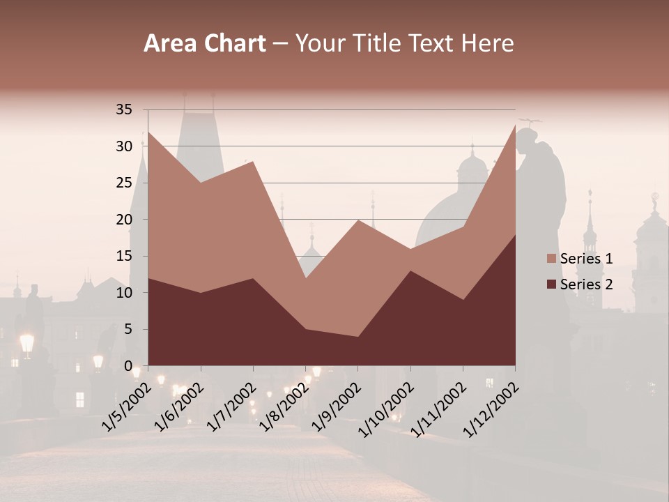 A Bridge That Has A Statue On Top Of It PowerPoint Template