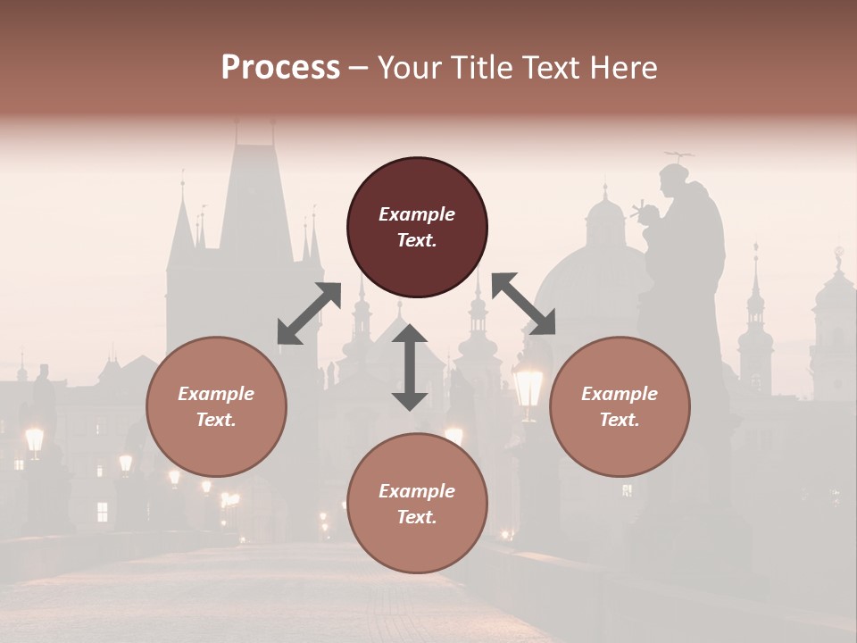 A Bridge That Has A Statue On Top Of It PowerPoint Template