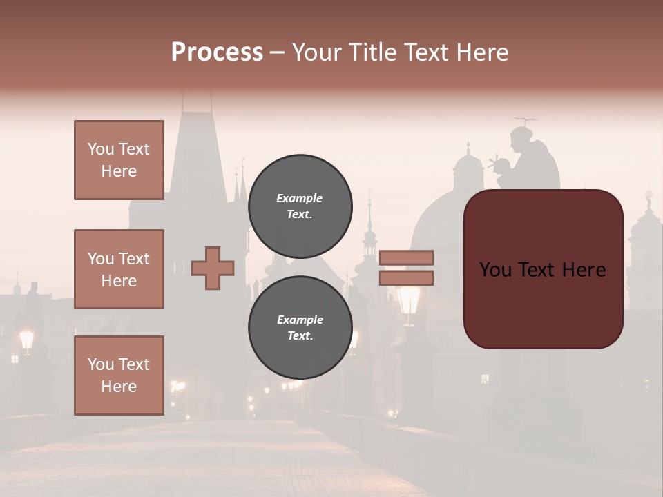 A Bridge That Has A Statue On Top Of It PowerPoint Template