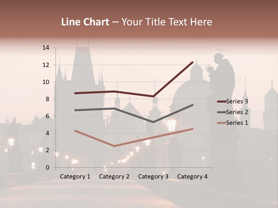 A Bridge That Has A Statue On Top Of It PowerPoint Template