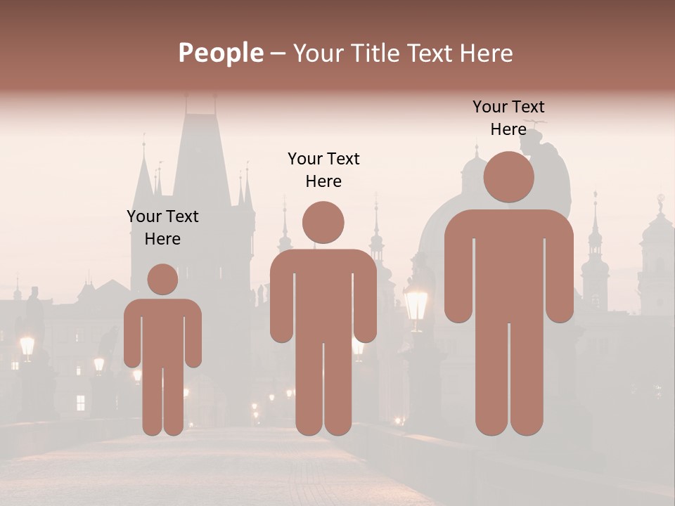 A Bridge That Has A Statue On Top Of It PowerPoint Template