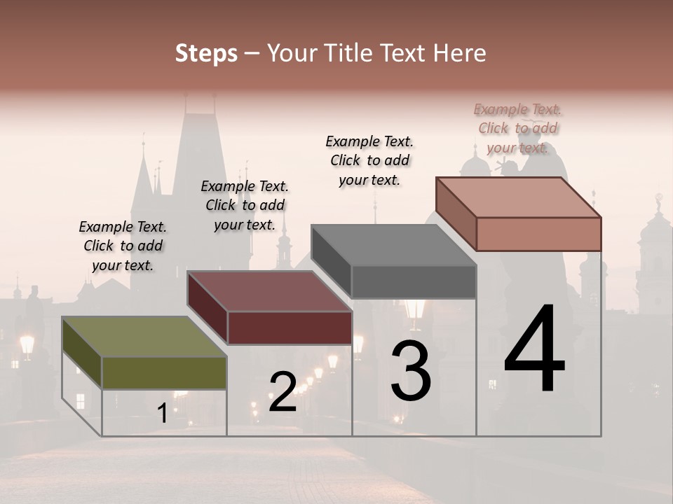 A Bridge That Has A Statue On Top Of It PowerPoint Template