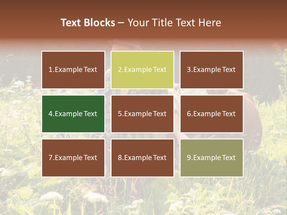 A Man Standing In A Field With A Cow PowerPoint Template