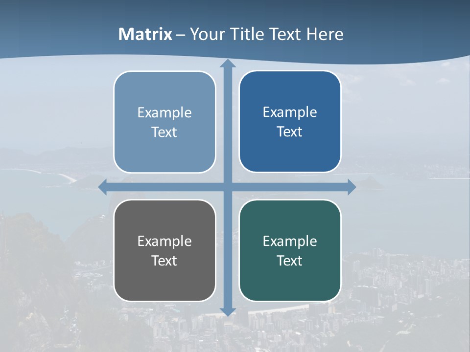 A Statue On Top Of A Mountain Overlooking A Body Of Water PowerPoint Template