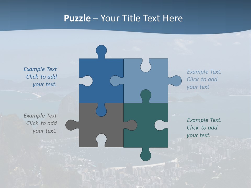 A Statue On Top Of A Mountain Overlooking A Body Of Water PowerPoint Template