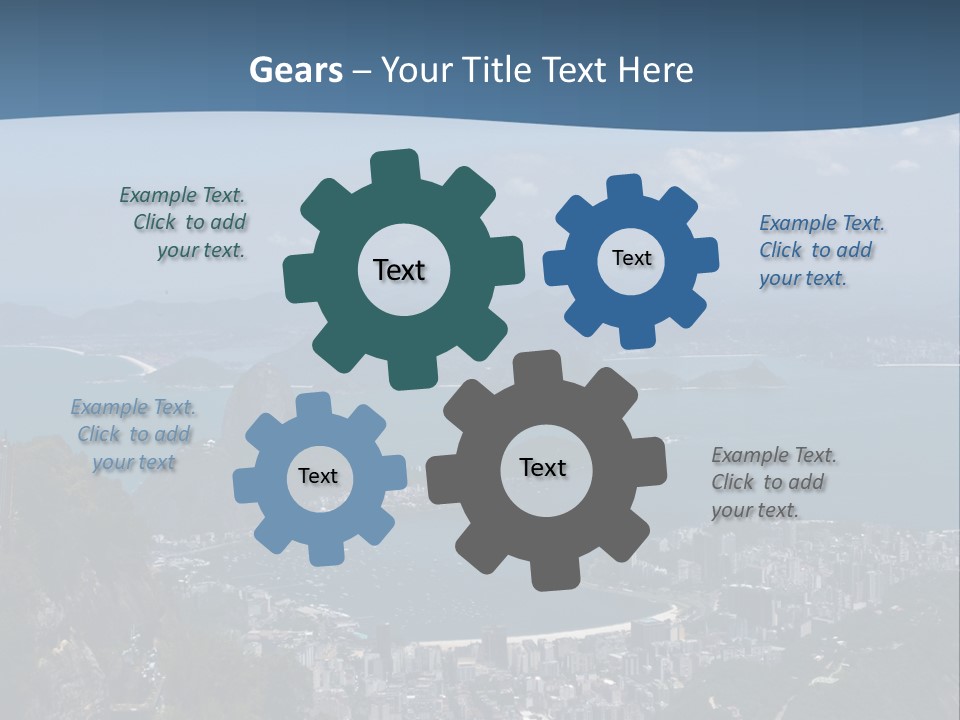 A Statue On Top Of A Mountain Overlooking A Body Of Water PowerPoint Template